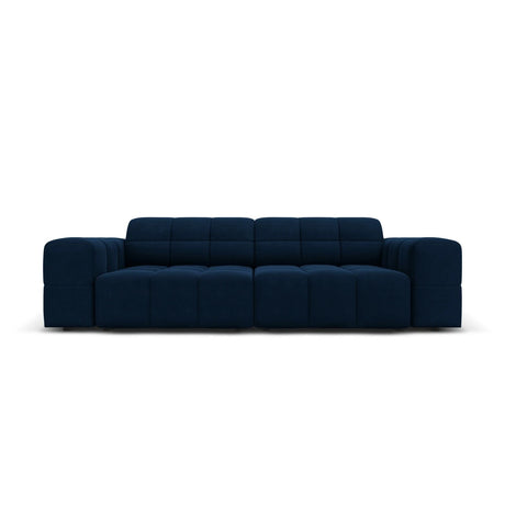 Jennifer 3-Sitzer Sofa mit Bezug aus Samt (Bluvel 86) in Königsblau, 204x102 cm – Bild 1