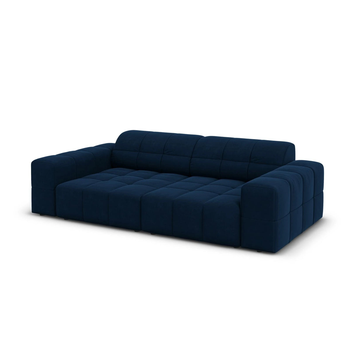 Jennifer 3-Sitzer Sofa mit Bezug aus Samt (Bluvel 86) in Königsblau, 204x102 cm – Bild 4
