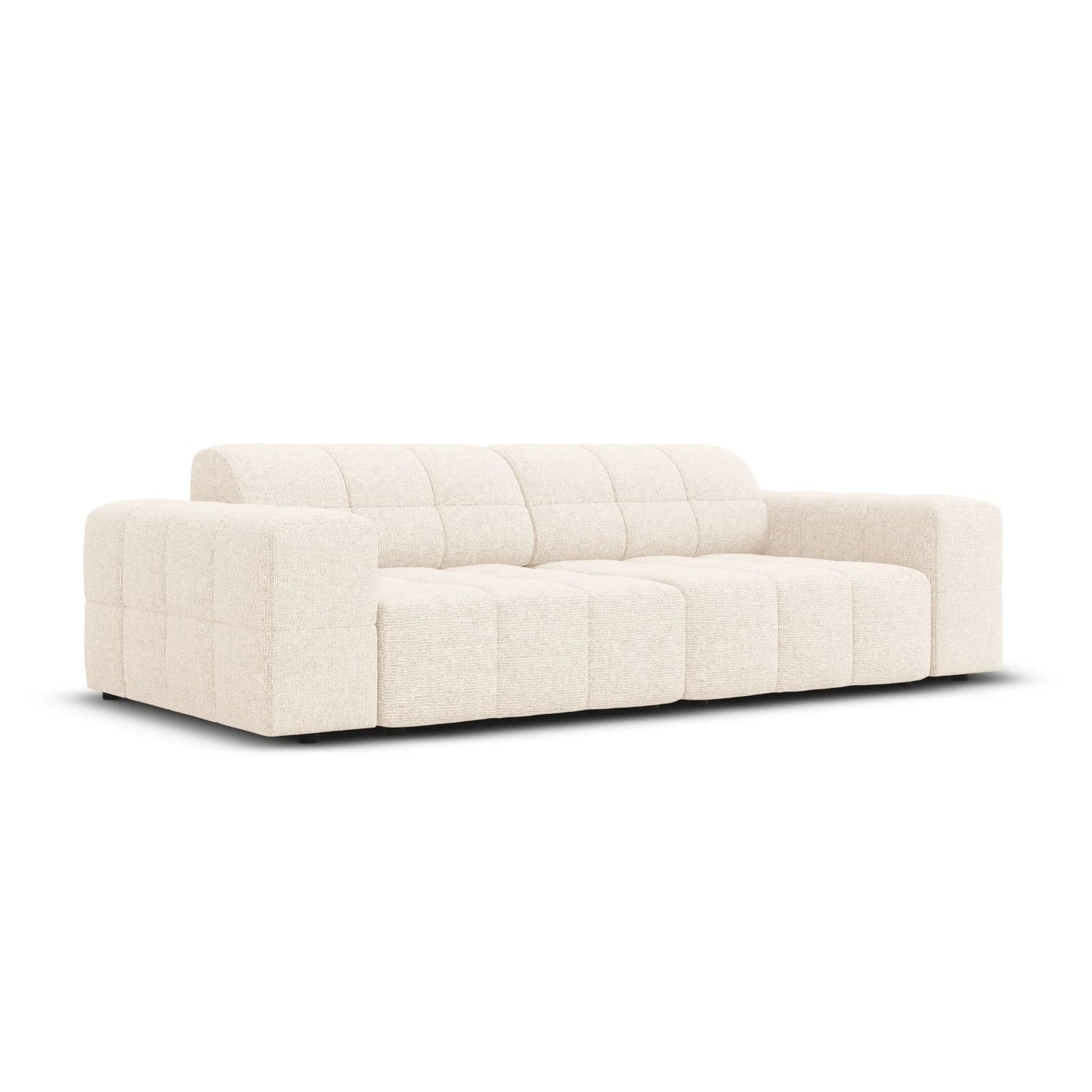 Jennifer 3-Sitzer Sofa mit Bezug aus Samt oder Chenille, 204x102 cm – Bild 3