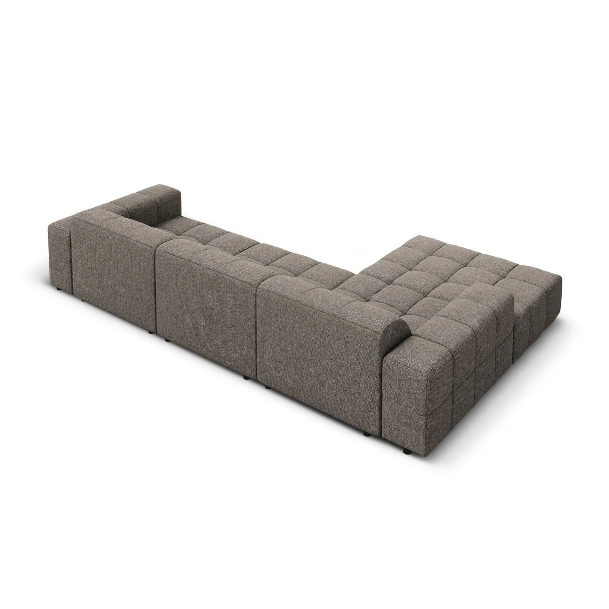 Jennifer 4-Sitzer Ecksofa, Linke Seite, mit Bezug aus Chenille (Haga 16) in Grau, 284x166 cm – Bild 5