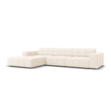Jennifer 4-Sitzer Ecksofa, Linke Seite, mit Bezug aus Samt oder Chenille, 284x166 cm – Bild 3