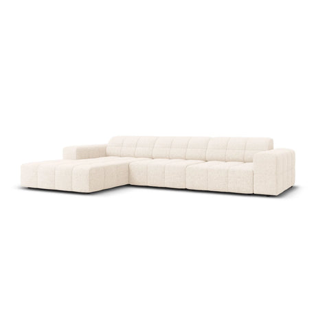 Jennifer 4-Sitzer Ecksofa, Linke Seite, mit Bezug aus Samt oder Chenille, 284x166 cm – Bild 3