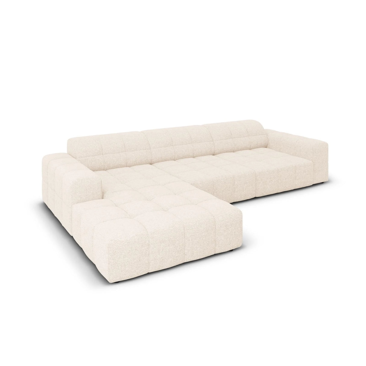 Jennifer 4-Sitzer Ecksofa, Linke Seite, mit Bezug aus Samt oder Chenille, 284x166 cm – Bild 4