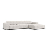 Jennifer 4-Sitzer Ecksofa, Rechte Seite, mit Bezug aus Chenille (Haga 06) in Hellgrau, 284x166 cm – Bild 3