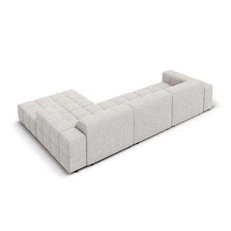 Jennifer 4-Sitzer Ecksofa, Rechte Seite, mit Bezug aus Chenille (Haga 06) in Hellgrau, 284x166 cm – Bild 5