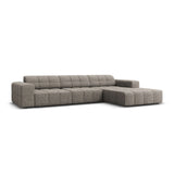 Jennifer 4-Sitzer Ecksofa, Rechte Seite, mit Bezug aus Chenille (Haga 16) in Grau, 284x166 cm – Bild 3