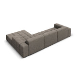 Jennifer 4-Sitzer Ecksofa, Rechte Seite, mit Bezug aus Chenille (Haga 16) in Grau, 284x166 cm – Bild 5