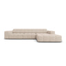 Jennifer 4-Sitzer Ecksofa, Rechte Seite, mit Bezug aus Chenille (Haga 30) in Beige, 284x166 cm – Bild 1