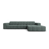 Jennifer 4-Sitzer Ecksofa, Rechte Seite, mit Bezug aus Chenille (Haga 78) in Petrol, 284x166 cm – Bild 1