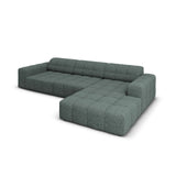 Jennifer 4-Sitzer Ecksofa, Rechte Seite, mit Bezug aus Chenille (Haga 78) in Petrol, 284x166 cm – Bild 4