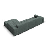 Jennifer 4-Sitzer Ecksofa, Rechte Seite, mit Bezug aus Chenille (Haga 78) in Petrol, 284x166 cm – Bild 5