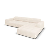 Jennifer 4-Sitzer Ecksofa, Rechte Seite, mit Bezug aus Samt oder Chenille, 284x166 cm – Bild 4