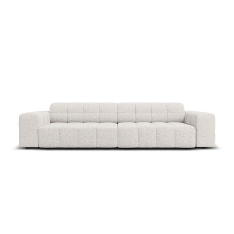 Jennifer 4-Sitzer Sofa mit Bezug aus Chenille (Haga 06) in Hellgrau, 244x102 cm – Bild 1