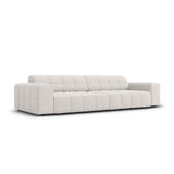 Jennifer 4-Sitzer Sofa mit Bezug aus Chenille (Haga 06) in Hellgrau, 244x102 cm – Bild 3