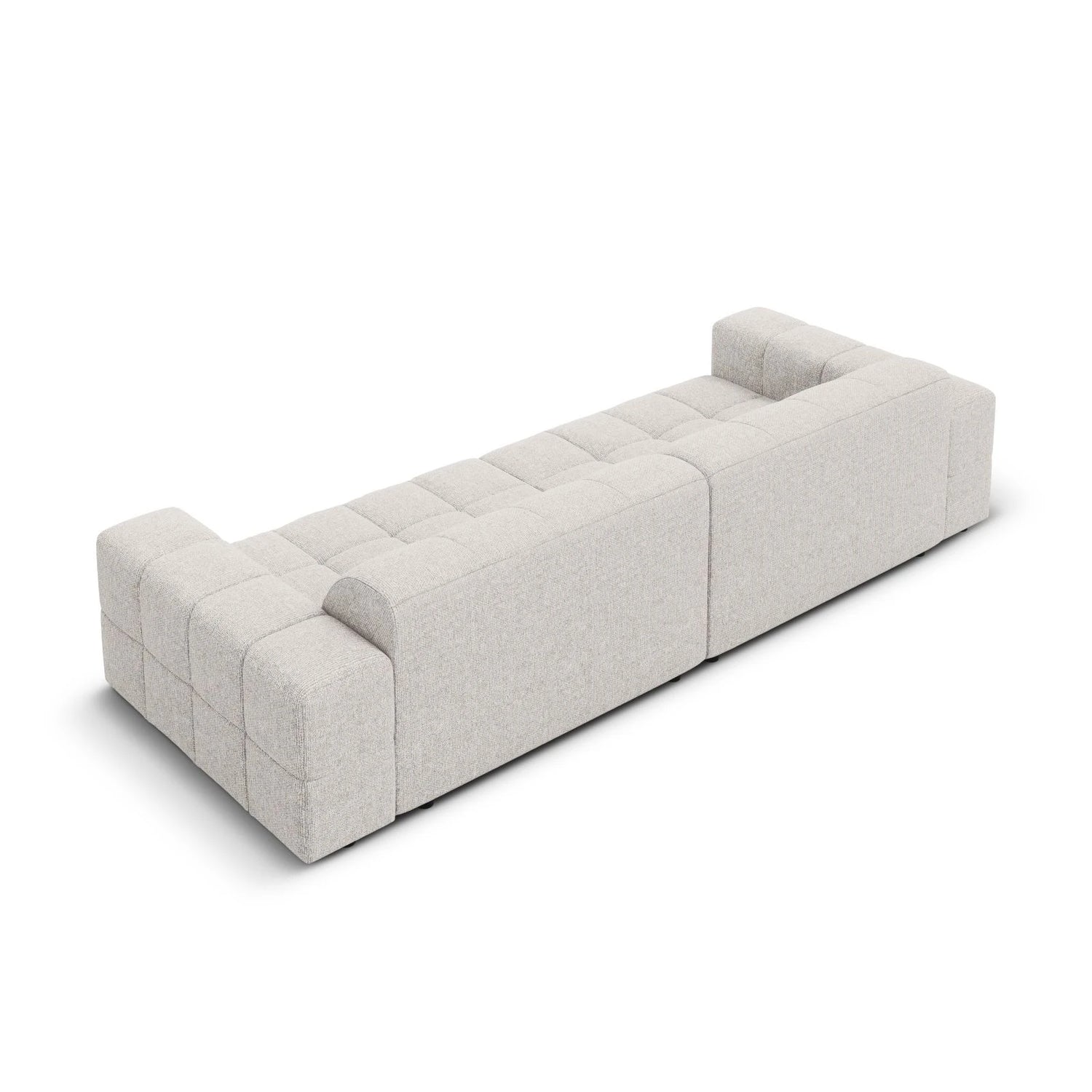 Jennifer 4-Sitzer Sofa mit Bezug aus Chenille (Haga 06) in Hellgrau, 244x102 cm – Bild 5