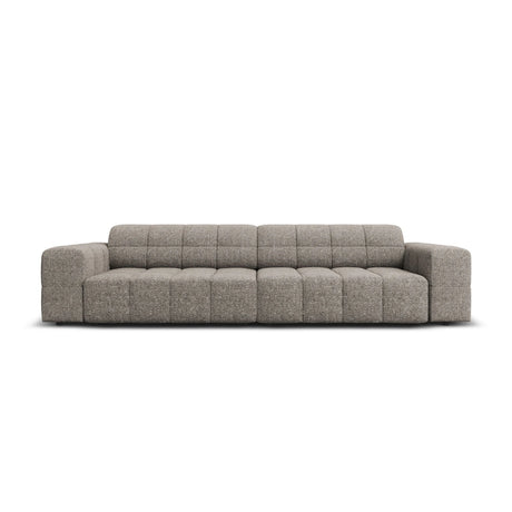 Jennifer 4-Sitzer Sofa mit Bezug aus Chenille (Haga 16) in Grau, 244x102 cm – Bild 1