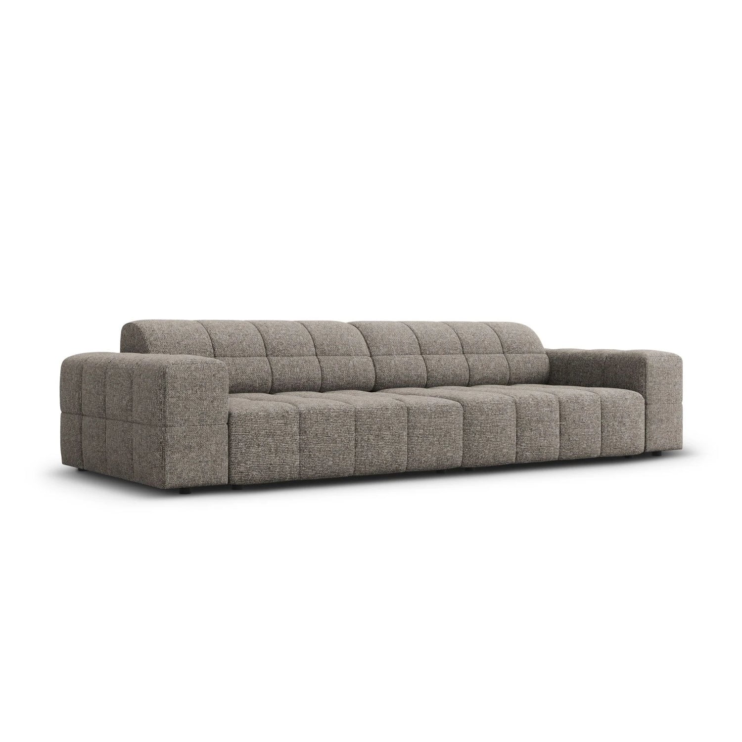 Jennifer 4-Sitzer Sofa mit Bezug aus Chenille (Haga 16) in Grau, 244x102 cm – Bild 3