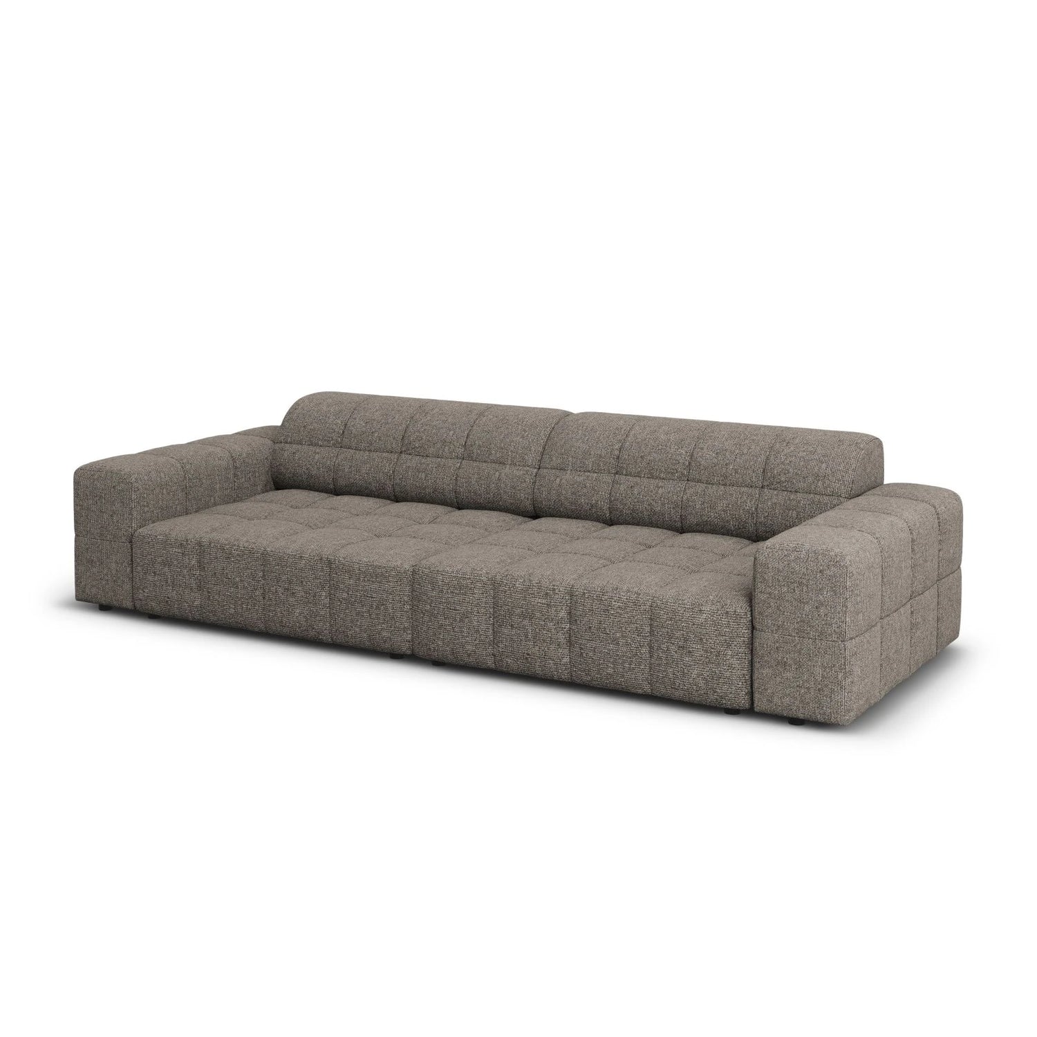 Jennifer 4-Sitzer Sofa mit Bezug aus Chenille (Haga 16) in Grau, 244x102 cm – Bild 4