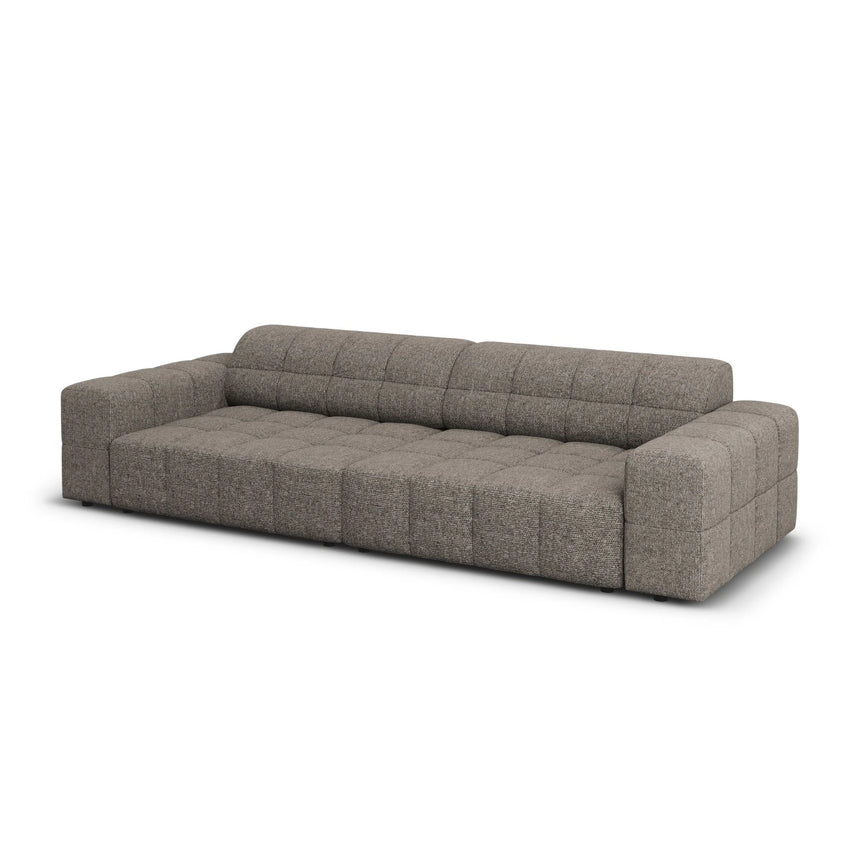 Jennifer 4-Sitzer Sofa mit Bezug aus Chenille (Haga 16) in Grau, 244x102 cm – Bild 4