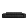 Jennifer 4-Sitzer Sofa mit Bezug aus Chenille (Haga 19) in Schwarz, 244x102 cm – Bild 1