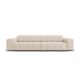 Jennifer 4-Sitzer Sofa mit Bezug aus Chenille (Haga 30) in Beige, 244x102 cm – Bild 1