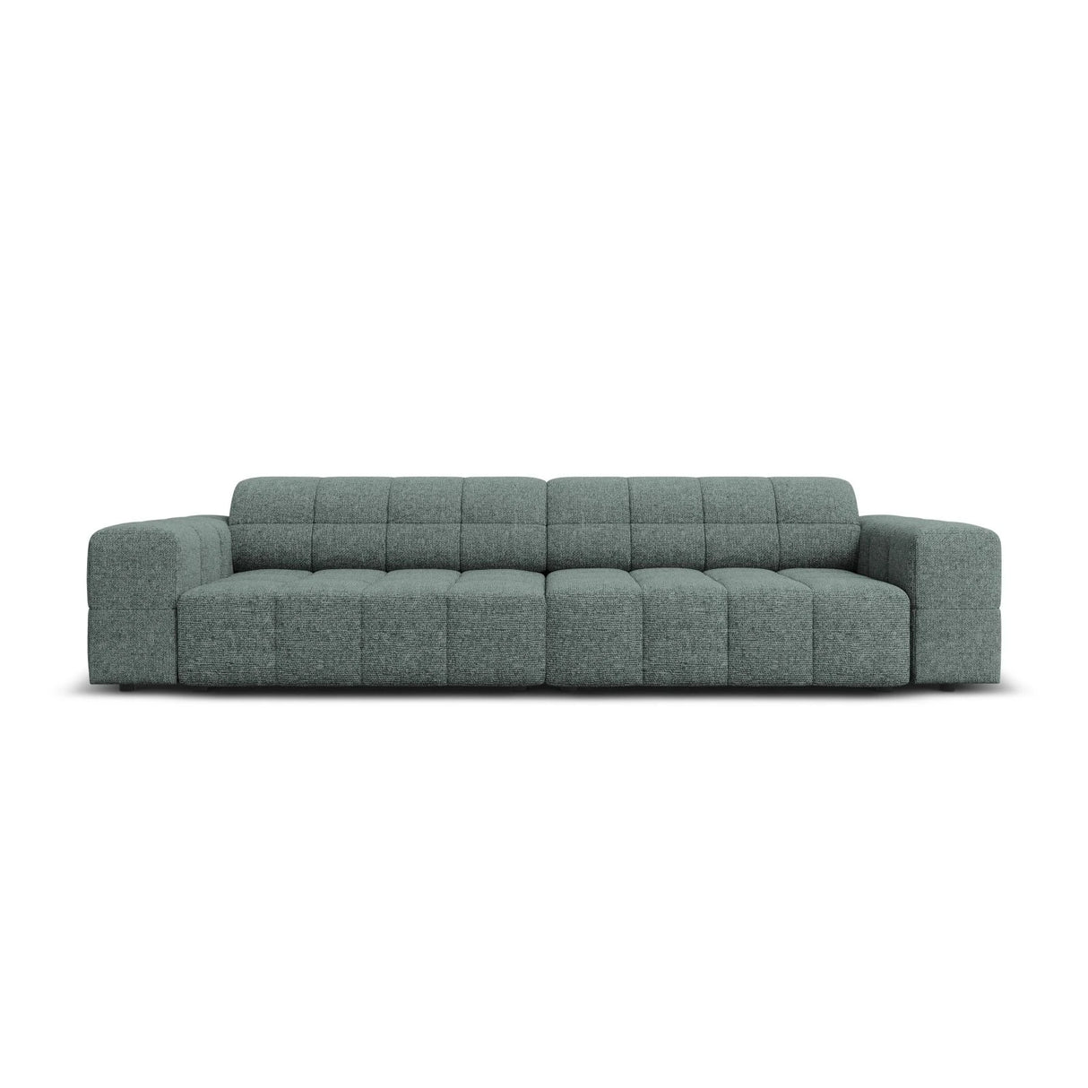 Jennifer 4-Sitzer Sofa mit Bezug aus Chenille (Haga 78) in Petrol, 244x102 cm – Bild 1