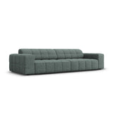 Jennifer 4-Sitzer Sofa mit Bezug aus Chenille (Haga 78) in Petrol, 244x102 cm – Bild 3