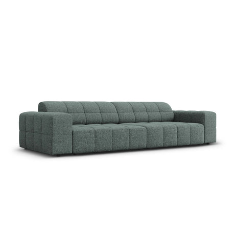 Jennifer 4-Sitzer Sofa mit Bezug aus Chenille (Haga 78) in Petrol, 244x102 cm – Bild 3