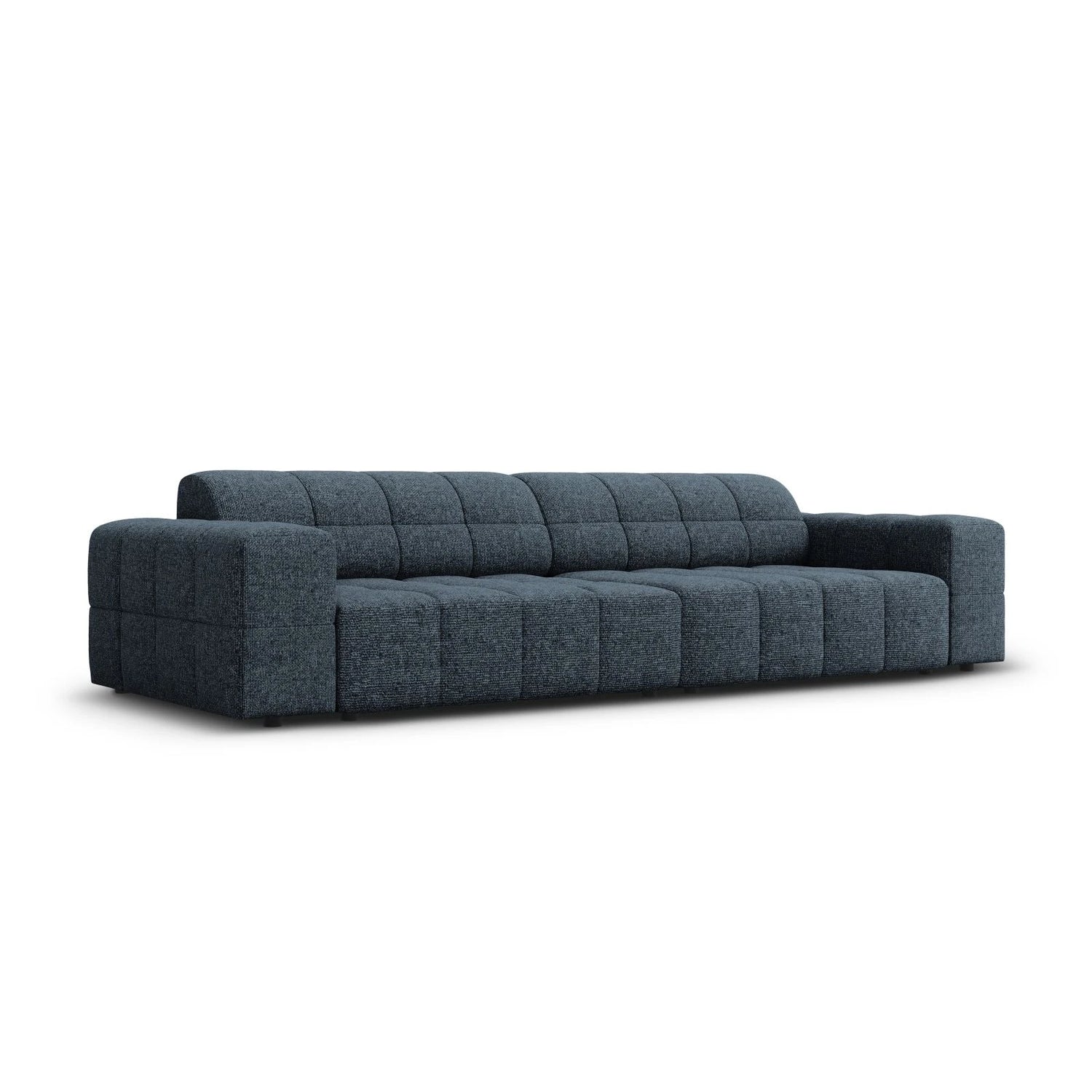 Jennifer 4-Sitzer Sofa mit Bezug aus Chenille (Haga 86) in Königsblau, 244x102 cm – Bild 3