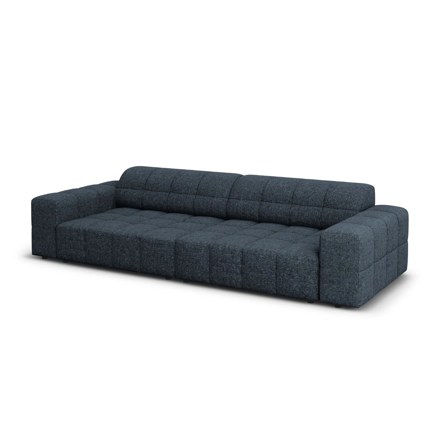 Jennifer 4-Sitzer Sofa mit Bezug aus Chenille (Haga 86) in Königsblau, 244x102 cm – Bild 4