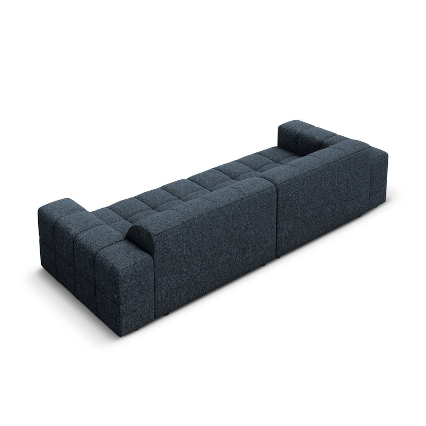 Jennifer 4-Sitzer Sofa mit Bezug aus Chenille (Haga 86) in Königsblau, 244x102 cm – Bild 5