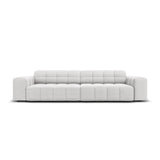 Jennifer 4-Sitzer Sofa mit Bezug aus Samt (Bluvel 03) in Silver, 244x102 cm – Bild 1
