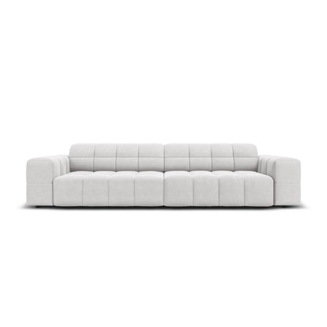 Jennifer 4-Sitzer Sofa mit Bezug aus Samt (Bluvel 03) in Silver, 244x102 cm – Bild 1