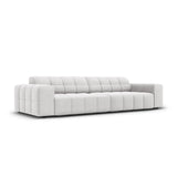 Jennifer 4-Sitzer Sofa mit Bezug aus Samt (Bluvel 03) in Silver, 244x102 cm – Bild 3
