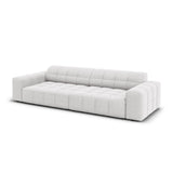 Jennifer 4-Sitzer Sofa mit Bezug aus Samt (Bluvel 03) in Silver, 244x102 cm – Bild 4