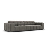 Jennifer 4-Sitzer Sofa mit Bezug aus Samt (Bluvel 13) in Hellgrau, 244x102 cm – Bild 3