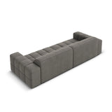 Jennifer 4-Sitzer Sofa mit Bezug aus Samt (Bluvel 13) in Hellgrau, 244x102 cm – Bild 5
