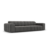 Jennifer 4-Sitzer Sofa mit Bezug aus Samt (Bluvel 14) in Grau, 244x102 cm – Bild 3