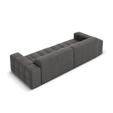 Jennifer 4-Sitzer Sofa mit Bezug aus Samt (Bluvel 14) in Grau, 244x102 cm – Bild 5