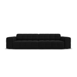 Jennifer 4-Sitzer Sofa mit Bezug aus Samt (Bluvel 19) in Schwarz, 244x102 cm – Bild 1