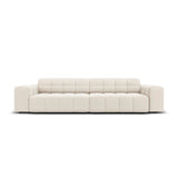 Jennifer 4-Sitzer Sofa mit Bezug aus Samt (Bluvel 22) in Leichtes Beige, 244x102 cm – Bild 1