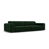 Jennifer 4-Sitzer Sofa mit Bezug aus Samt (Bluvel 78) in Flaschengrün, 244x102 cm – Bild 3