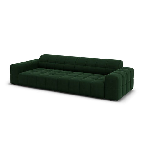 Jennifer 4-Sitzer Sofa mit Bezug aus Samt (Bluvel 78) in Flaschengrün, 244x102 cm – Bild 4