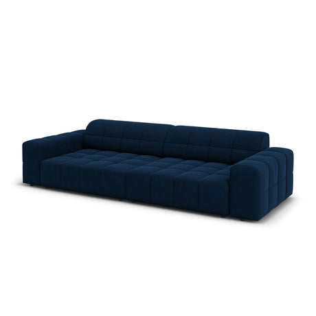 Jennifer 4-Sitzer Sofa mit Bezug aus Samt (Bluvel 86) in Königsblau, 244x102 cm – Bild 4