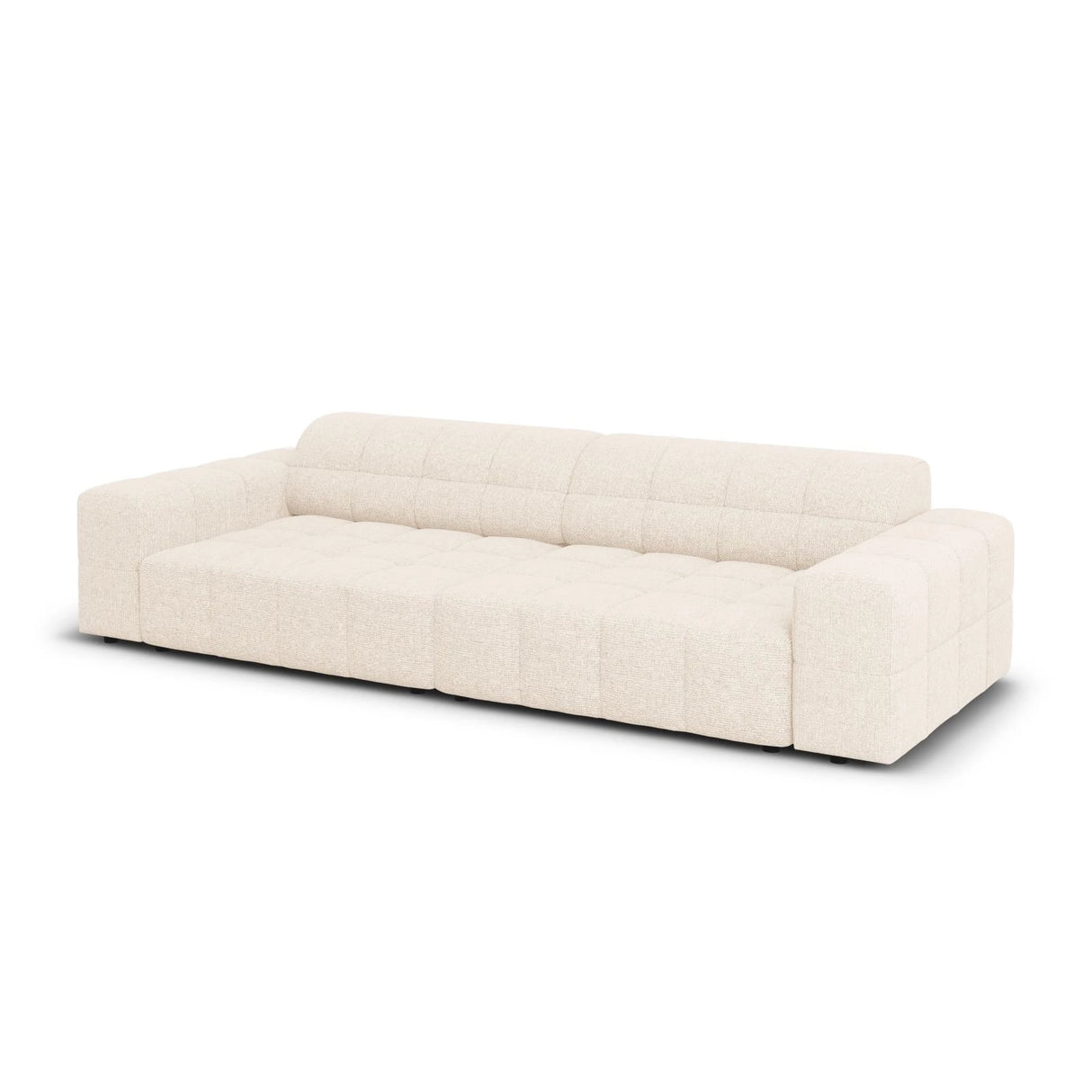 Jennifer 4-Sitzer Sofa mit Bezug aus Samt oder Chenille, 244x102 cm – Bild 4