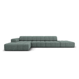 Jennifer 5-Sitzer Ecksofa, Linke Seite, mit Bezug aus Chenille (Haga 78) in Petrol, 341x166 cm – Bild 1