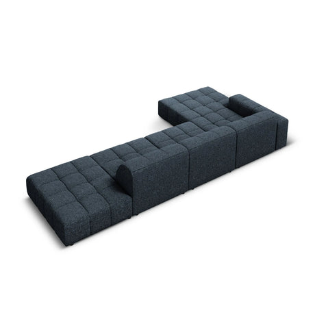 Jennifer 5-Sitzer Ecksofa, Linke Seite, mit Bezug aus Chenille (Haga 86) in Königsblau, 341x166 cm – Bild 5