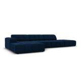Jennifer 5-Sitzer Ecksofa, Linke Seite, mit Bezug aus Samt (Bluvel 86) in Königsblau, 341x166 cm – Bild 3