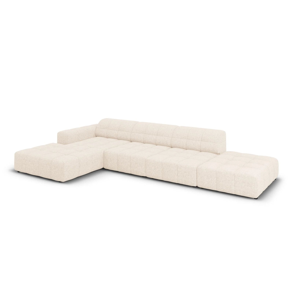 Jennifer 5-Sitzer Ecksofa, Linke Seite, mit Bezug aus Samt oder Chenille, 341x166 cm – Bild 4