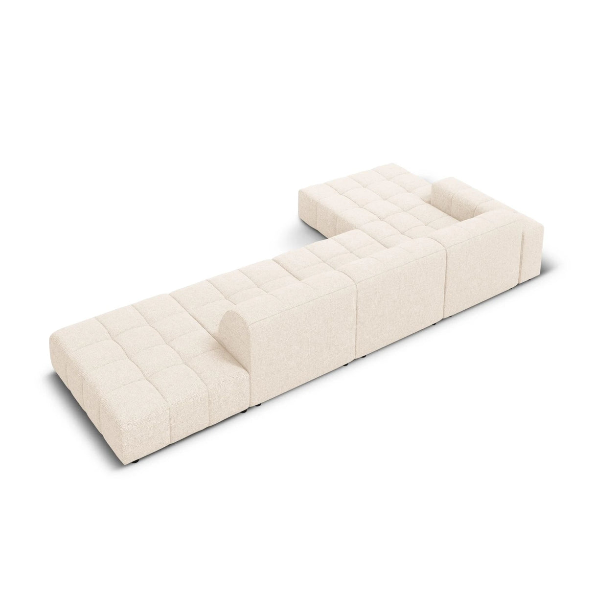 Jennifer 5-Sitzer Ecksofa, Linke Seite, mit Bezug aus Samt oder Chenille, 341x166 cm – Bild 5